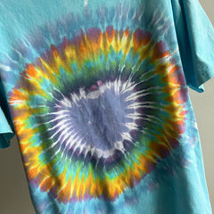 1980s Heavyweight Cotton Tie Dye Cut Neck T-Shirt