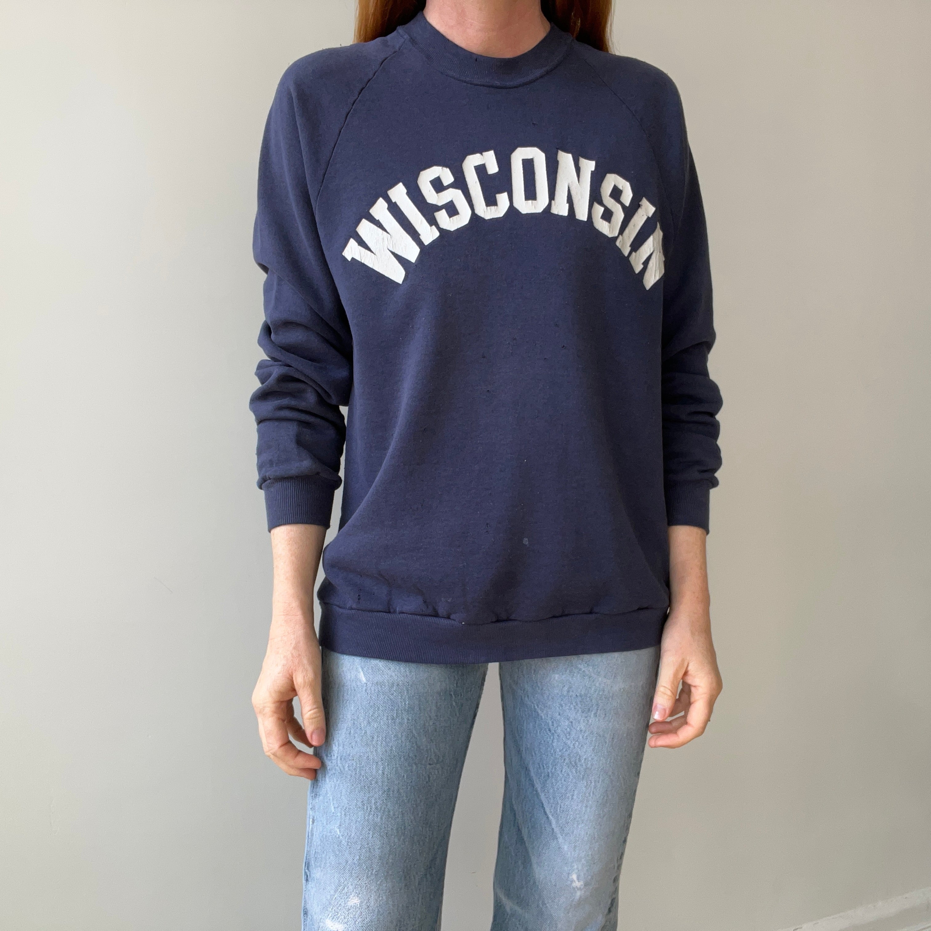 1970s Navy Wisconsin Sweatshirt