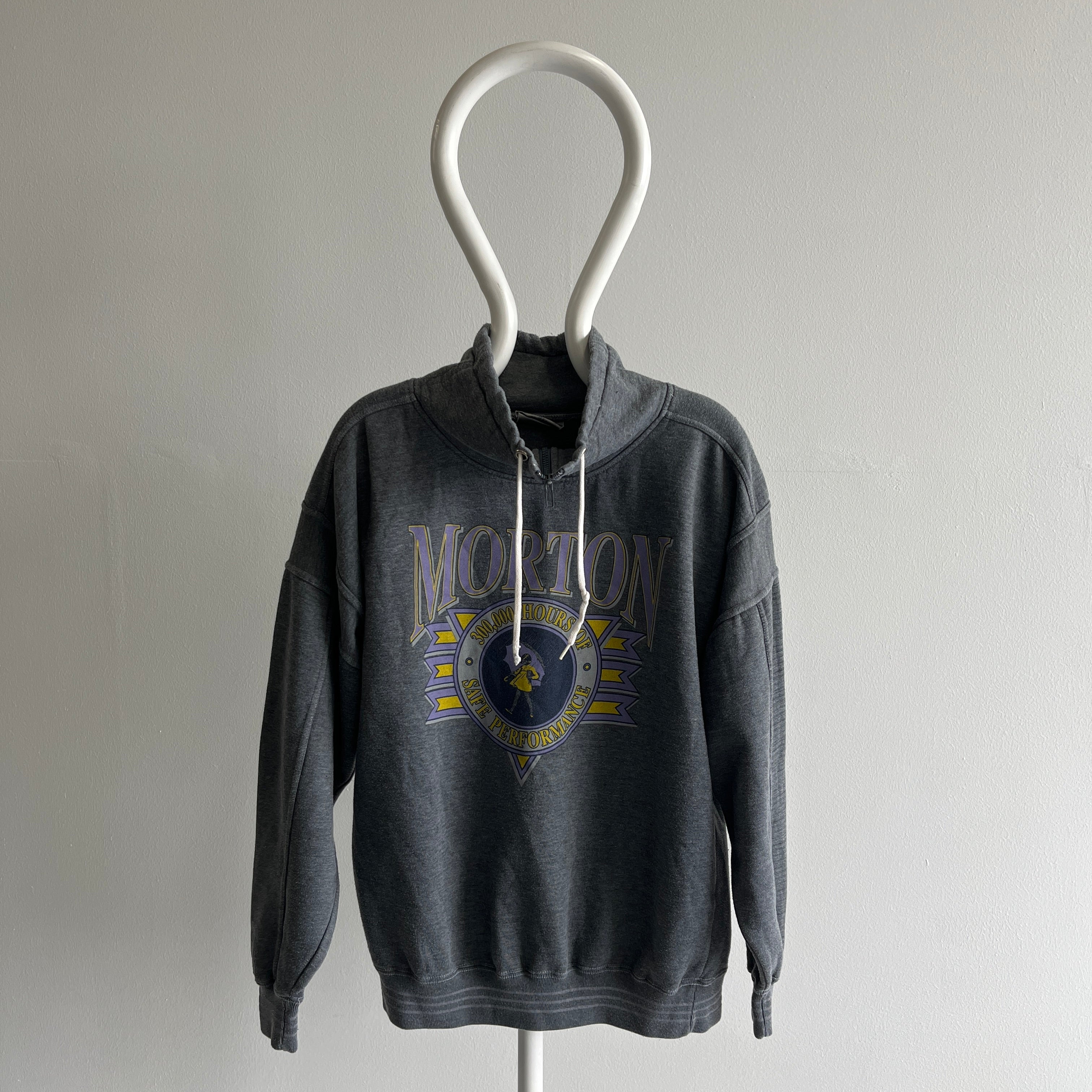 1990/2000s Morton's 300,000 Hours of Safe Performance 1/4 Zip Sweatshirt