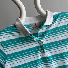 1980s Cute Striped Polo with a Unicorn on It :)