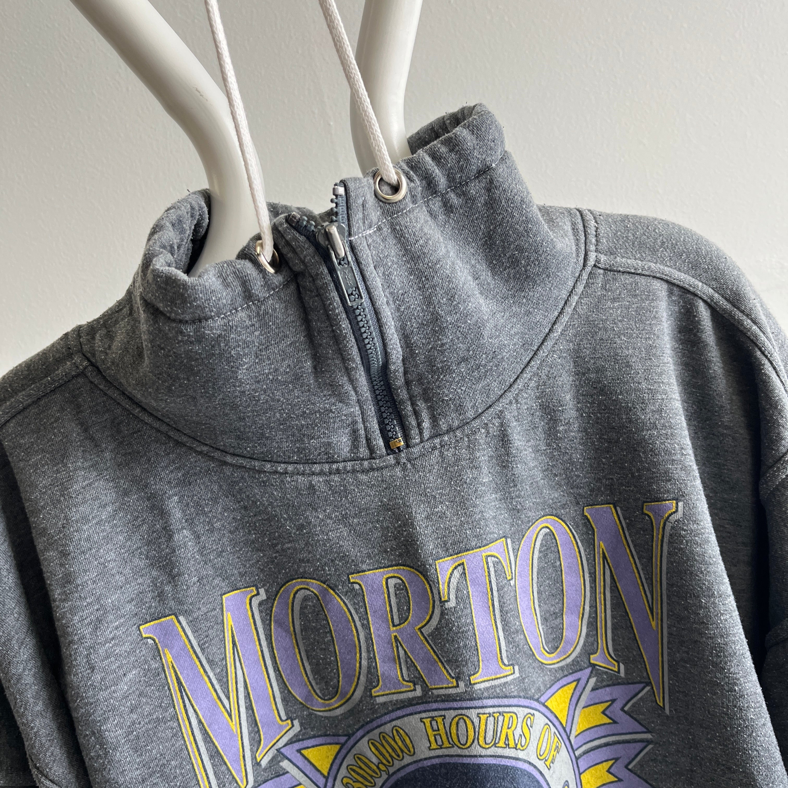 1990/2000s Morton's 300,000 Hours of Safe Performance 1/4 Zip Sweatshirt