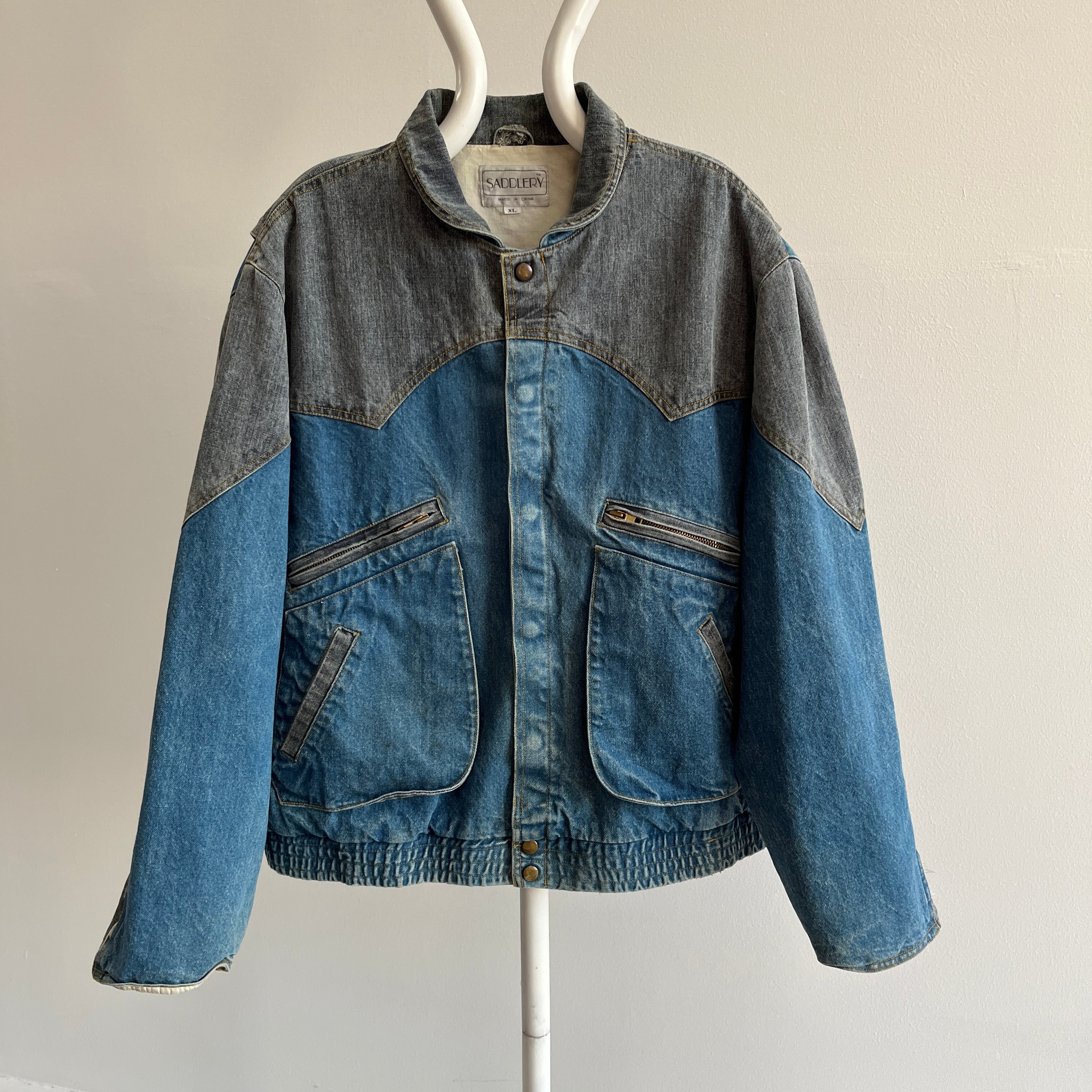 2 tone jean jacket best sale