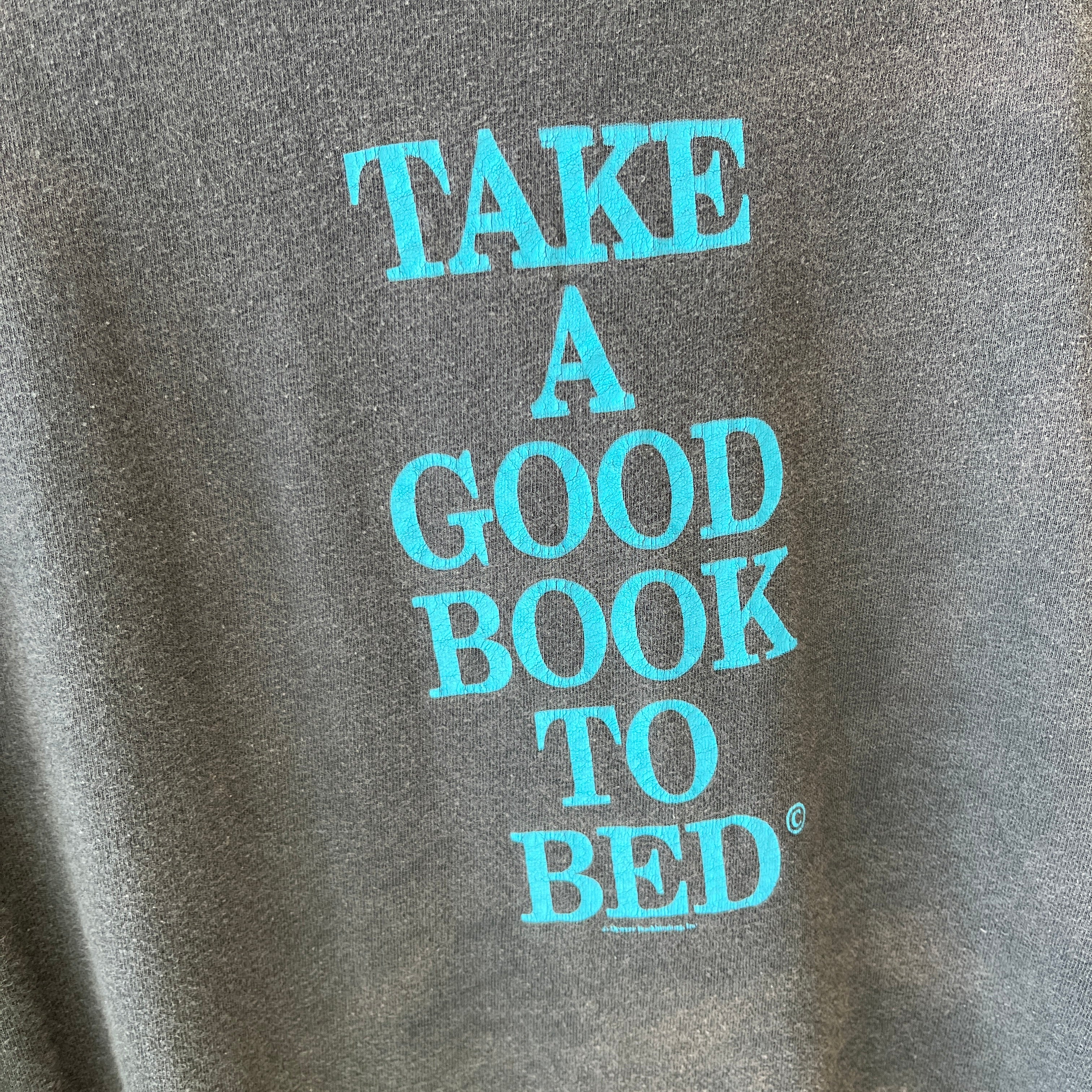 1980/90s Practice Safe Sex - Take a Book To Bed - Denver Bookbinding Co - Long Sleeve T-Shirt