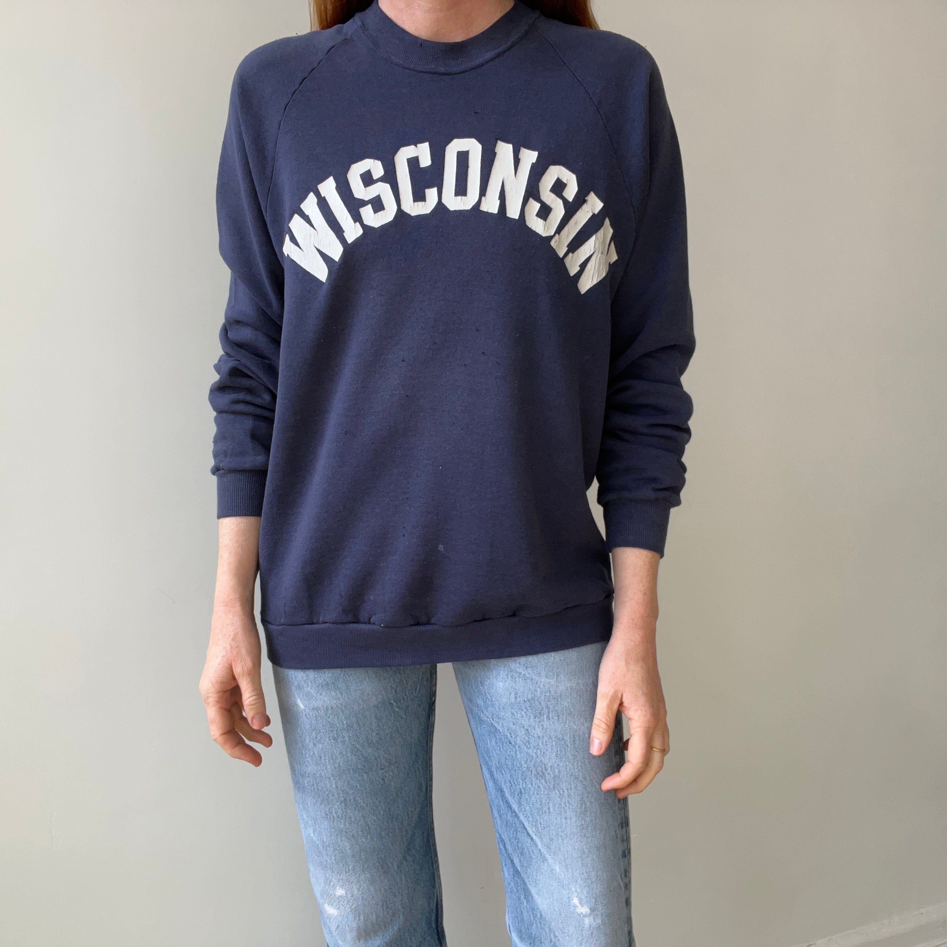 1970s Navy Wisconsin Sweatshirt