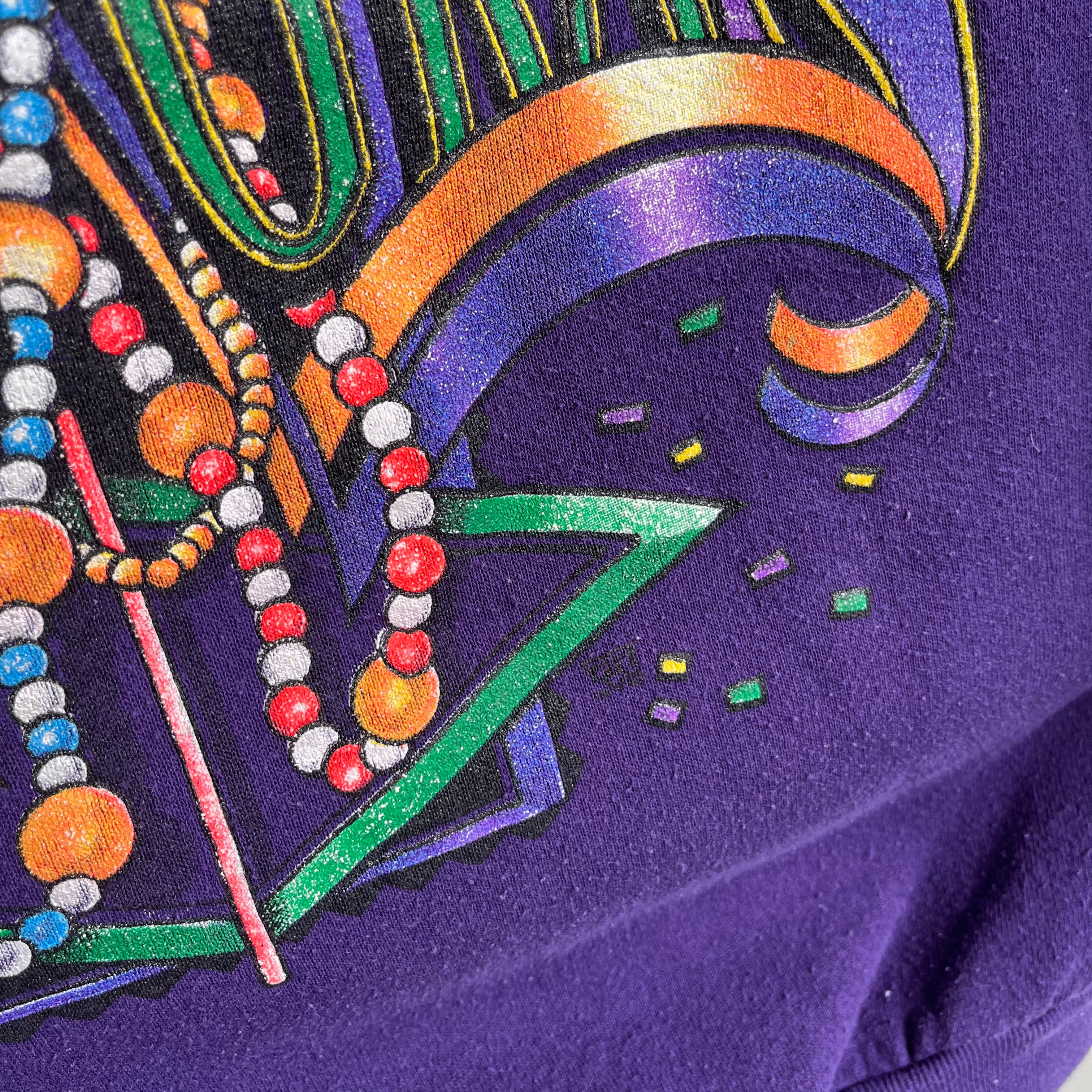 1990s Mardi Gras Graphic Sweatshirt by Tultex