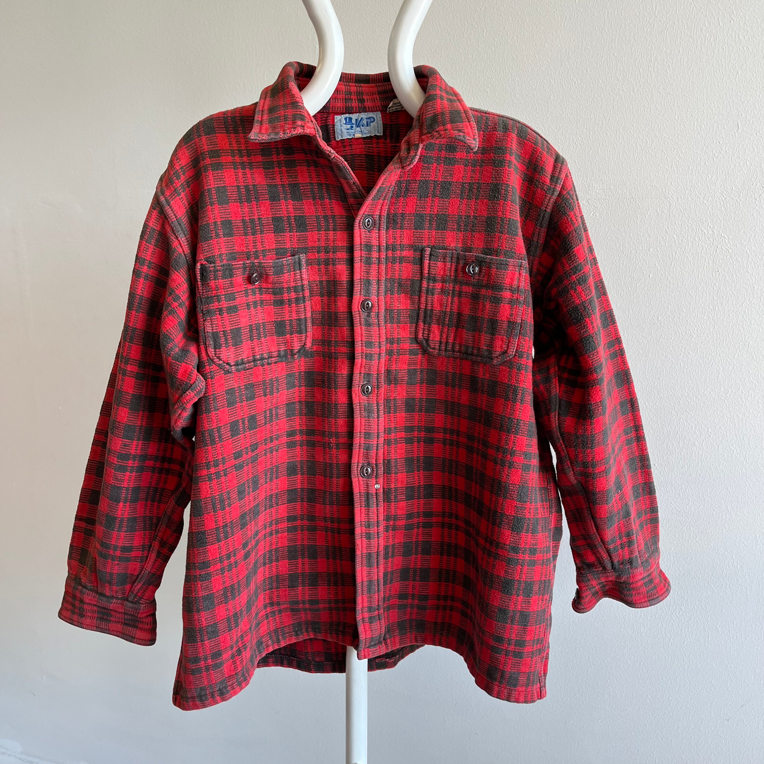 1970s Super Rad Heavy Knit Cotton Flannel/Jacket