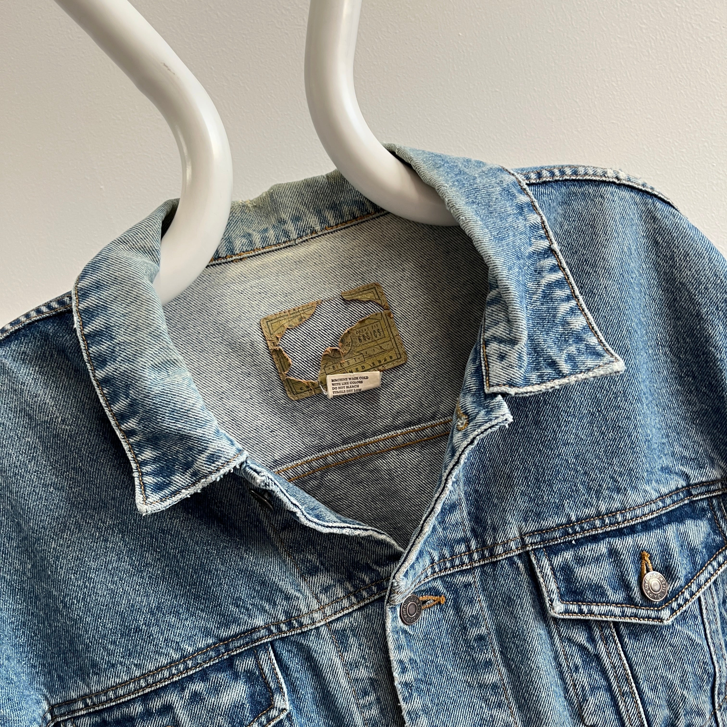 1990/2000s Gap Dad Style Denim Jacket - Fraying Cuffs/Swoon