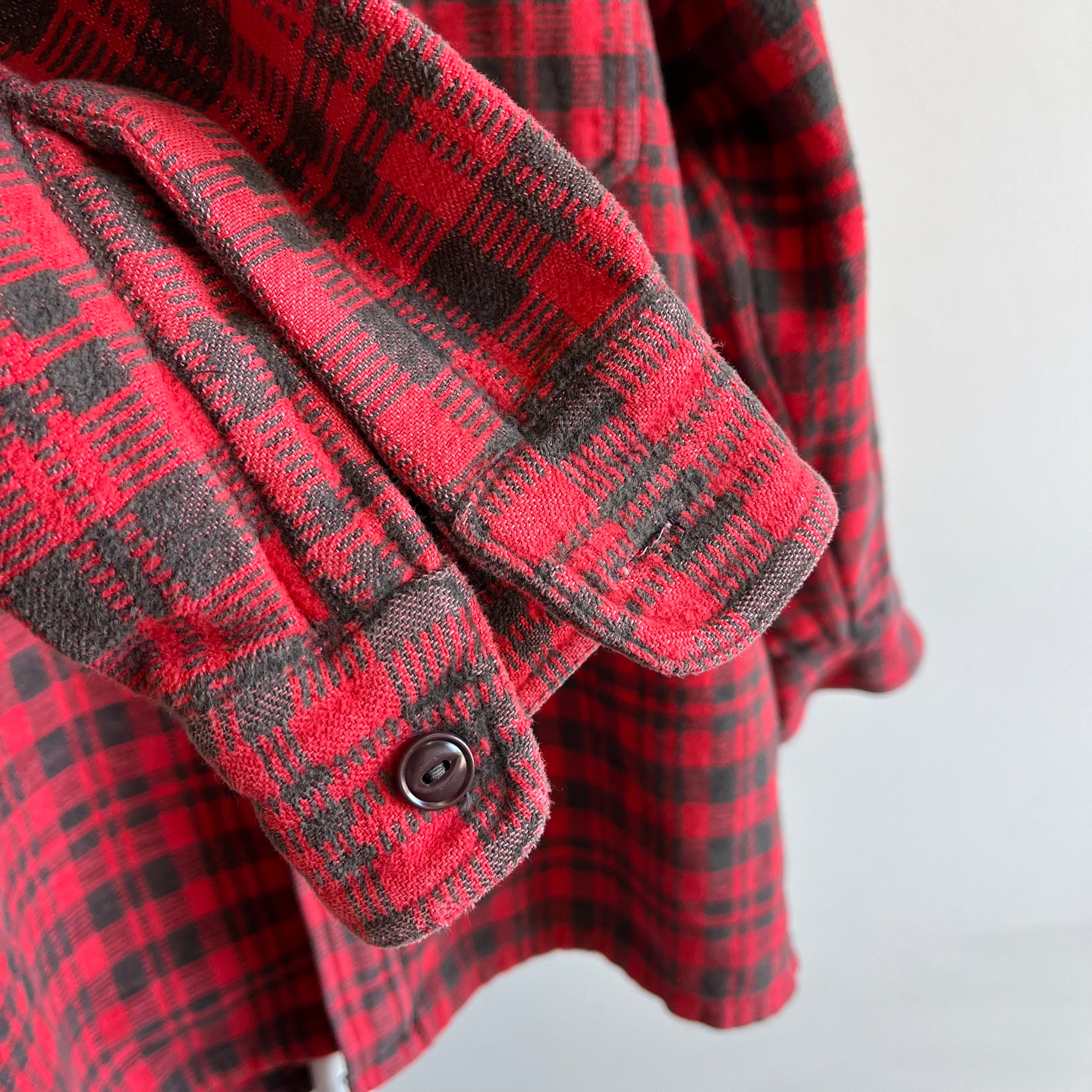 1970s Super Rad Heavy Knit Cotton Flannel/Jacket