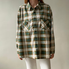 1990s Lightweight Larger Cotton Single Sided Flannel