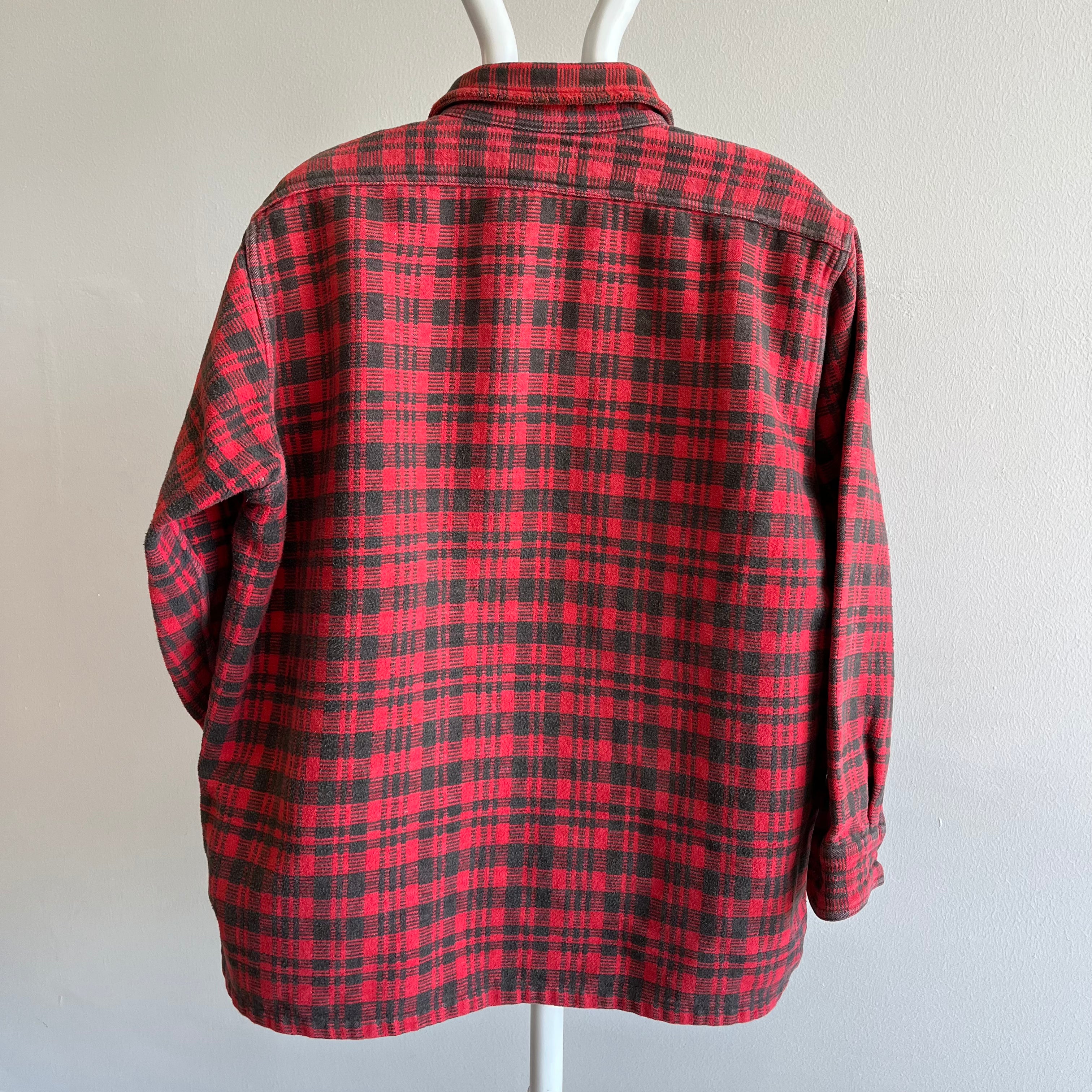 1970s Super Rad Heavy Knit Cotton Flannel/Jacket