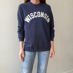 1970s Navy Wisconsin Sweatshirt