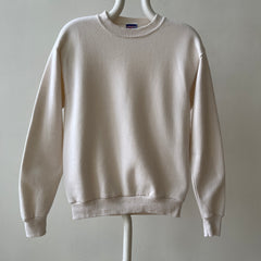 1980s Blank Cream Sweatshirt - !!!!
