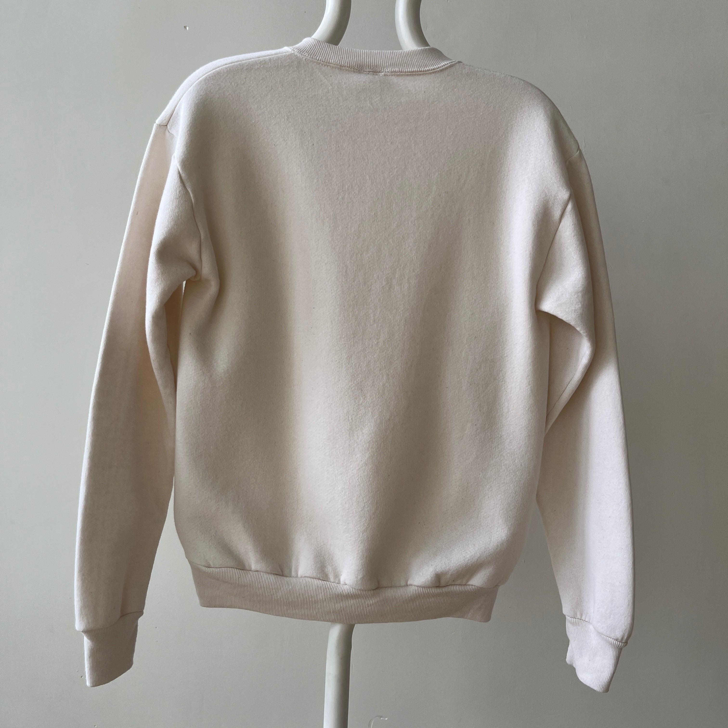 1980s Blank Cream Sweatshirt - !!!!
