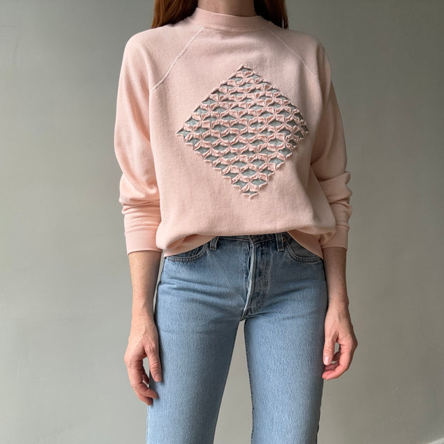 1980s DIY Diamond Martha Style Crafter's Sweatshirt - Awwww