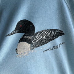 1980s Paper Thin Chain O' Lakes Resort. Eagle River, Wisconsin Duck Sweatshirt