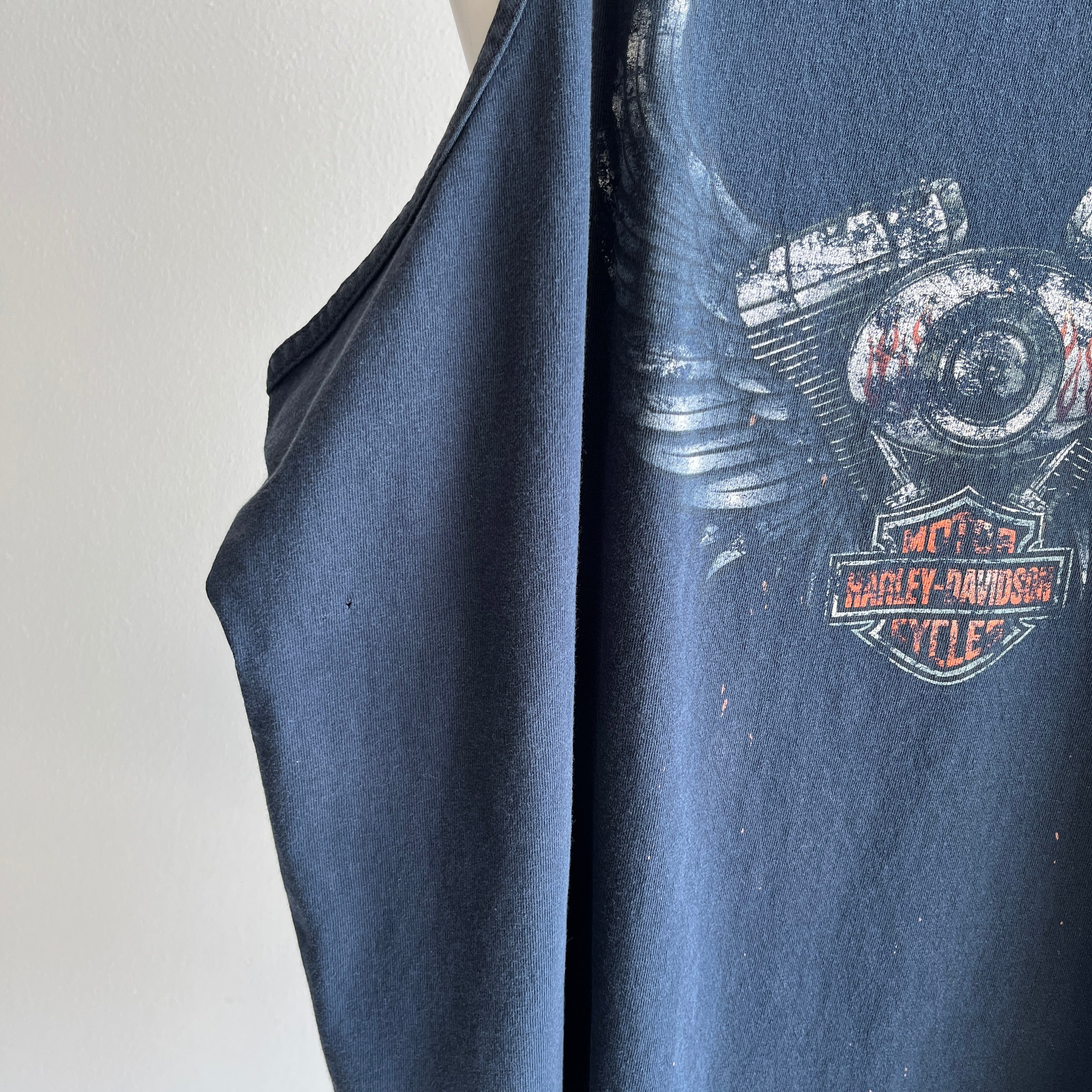 1990s Tattered Torn and Worn Loveland, Colorado Harley Tank