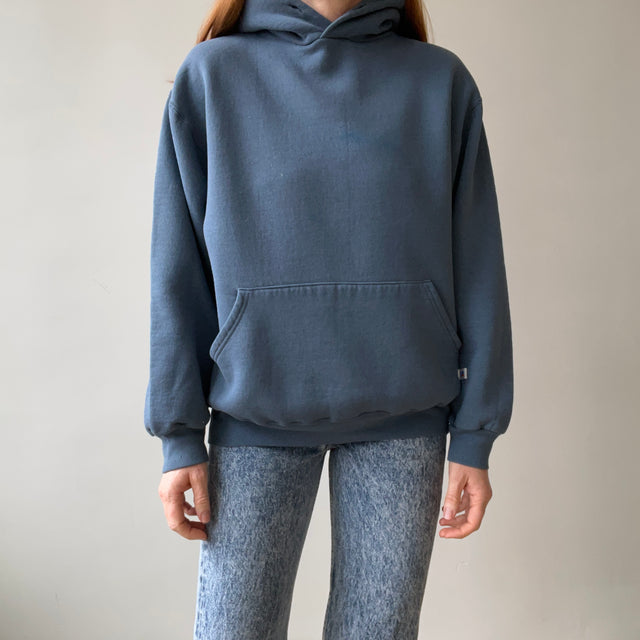 1990s Faded Blue/Grey Blank Russell Hoodie