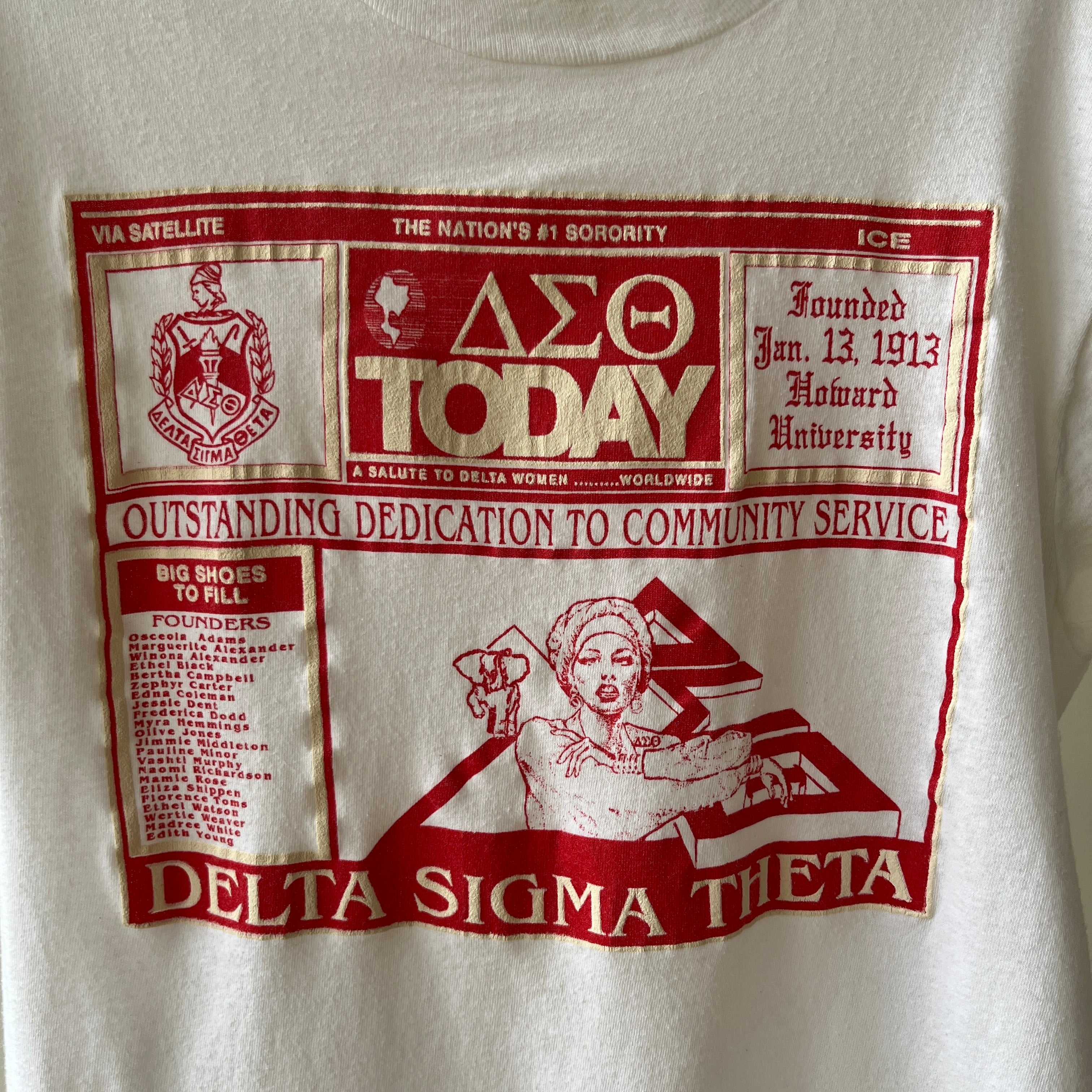 1980s Delta Sigma Theta T Shirt - Howard University