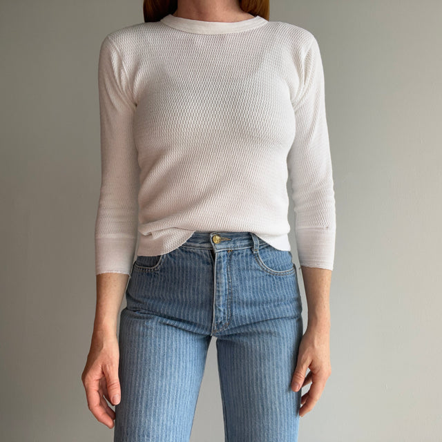 1970/80s Blank White Thermal - Smaller Size