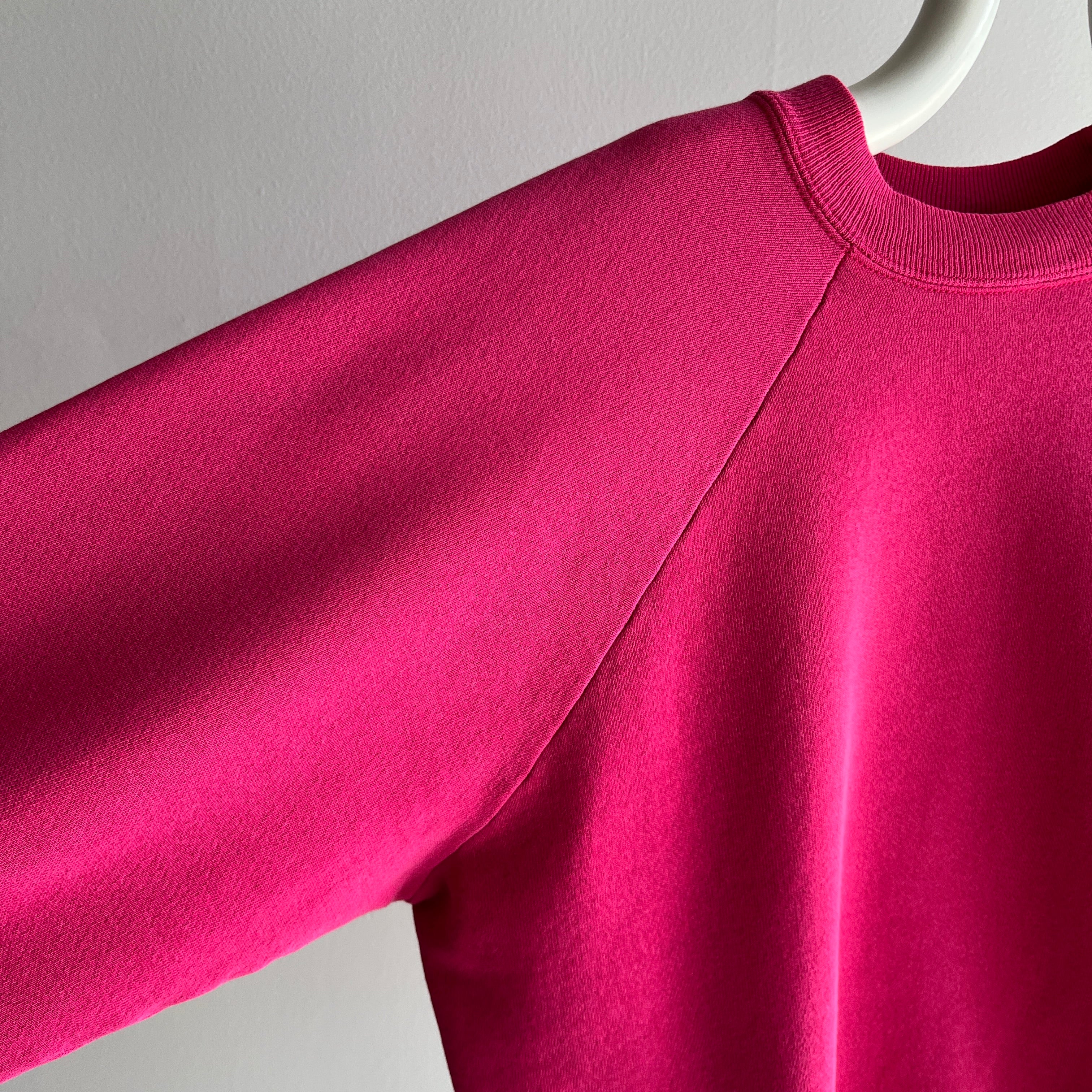 1980s Dragon Fruit Pink Raglan Sweatshirt