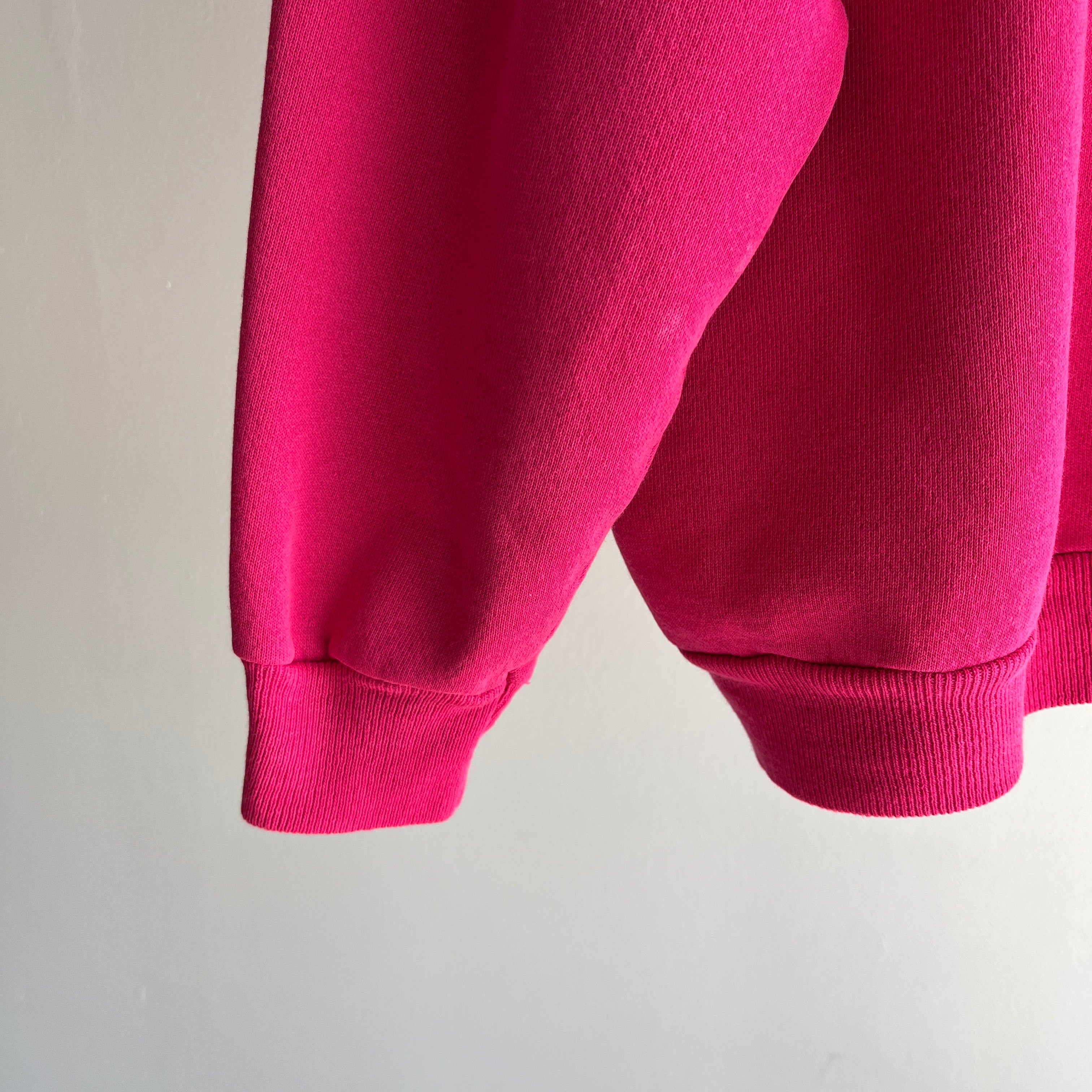 1980s Dragon Fruit Pink Raglan Sweatshirt