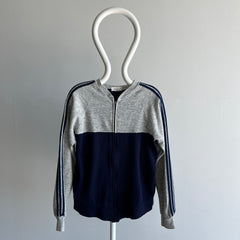 1980s Two Tone SOft and Slouchy Zip Up