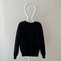 1980s Blank Black Raglan by Pannill