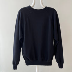 1980s Blank Black Raglan by Pannill