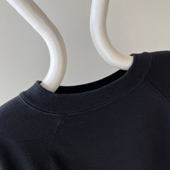 1980s Blank Black Raglan by Pannill