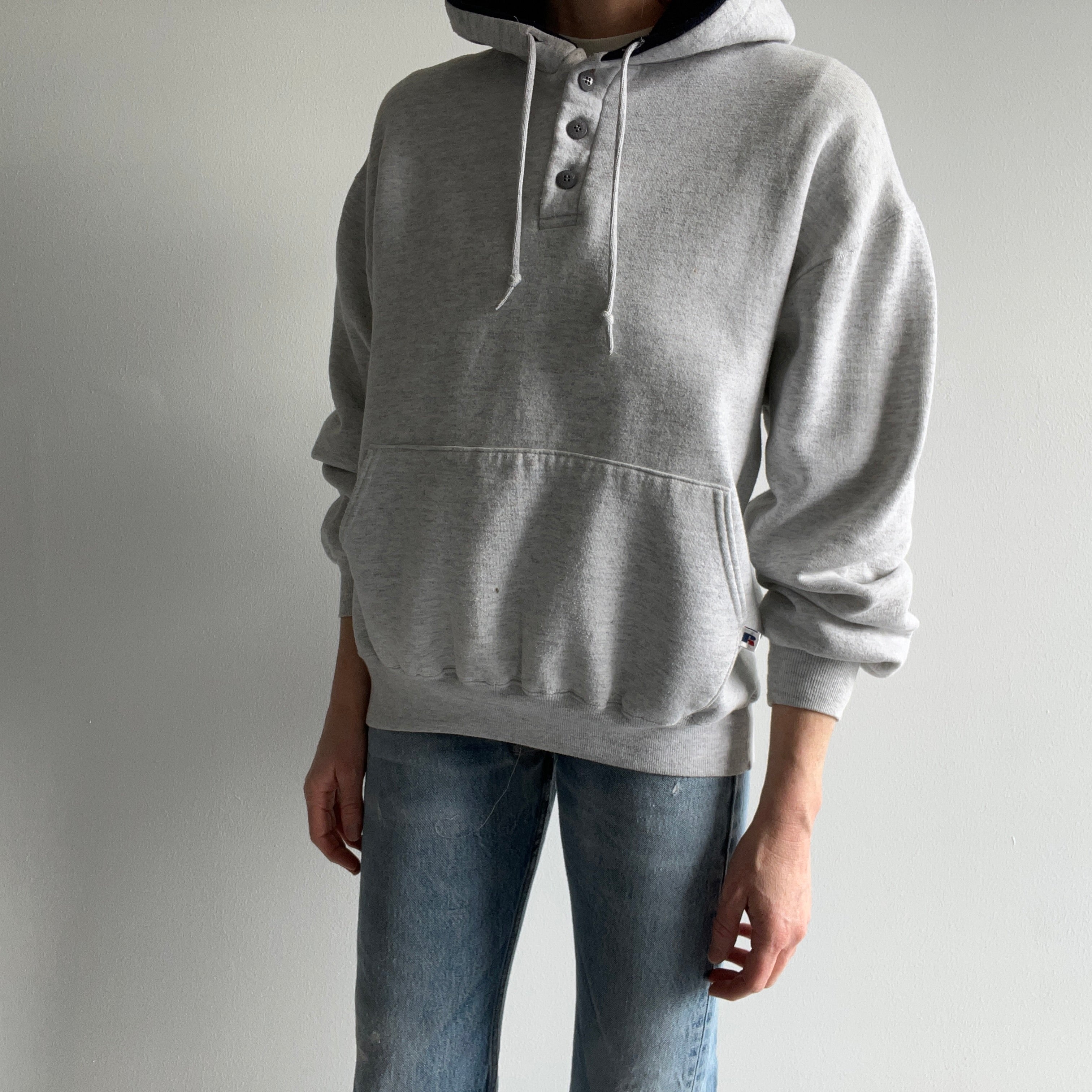 1990s USA Made Russell Brand Henley Hoodie