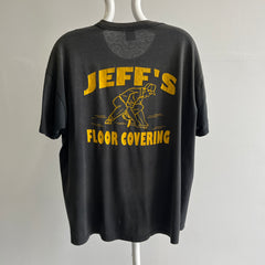 1980s Jeff's Flooring Backside T-Shirt by Russell