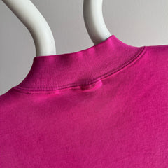 1980s Silky Soft Jello Pink T-Shirt with a Cool Collar