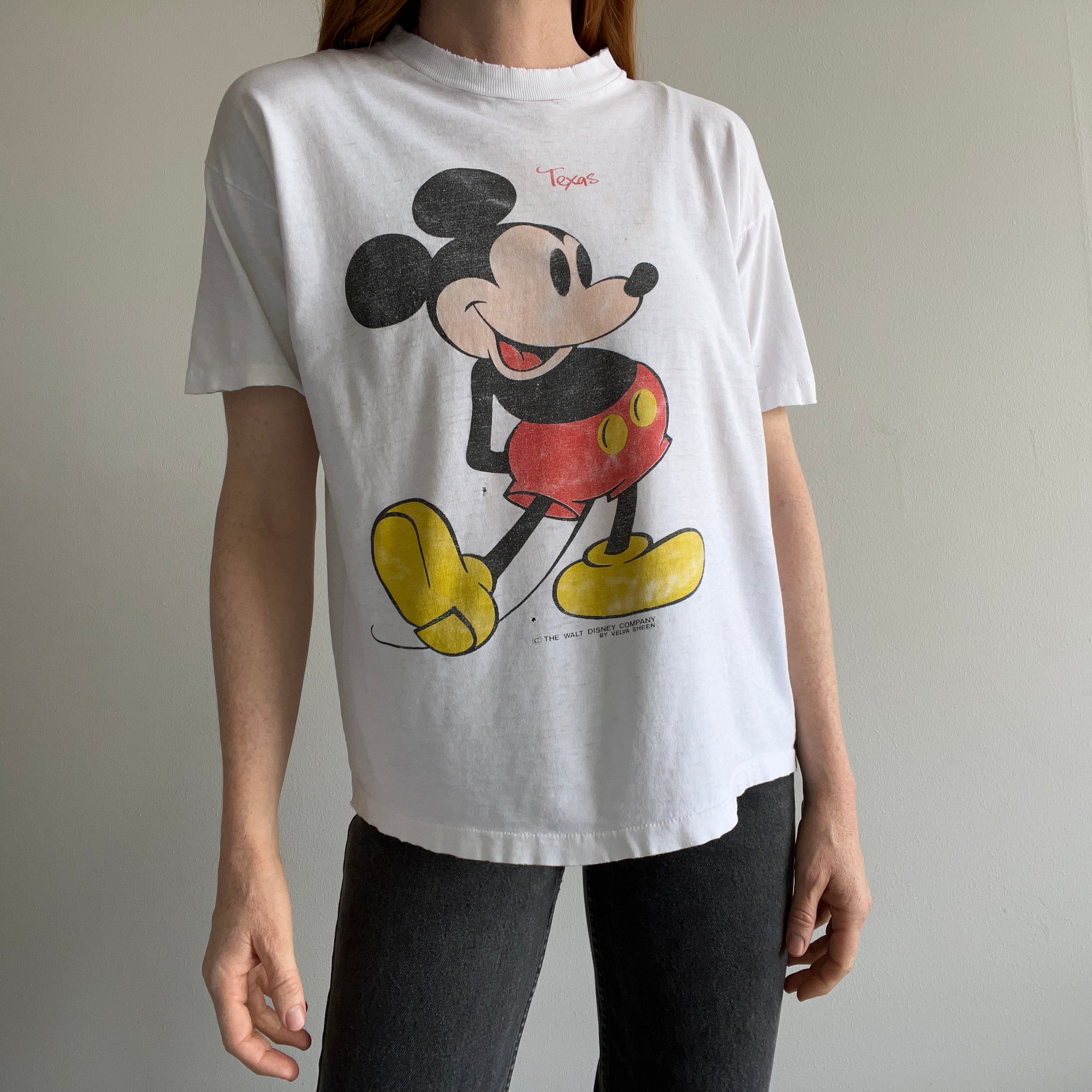 1980s Thinned Out Mickey T-Shirt