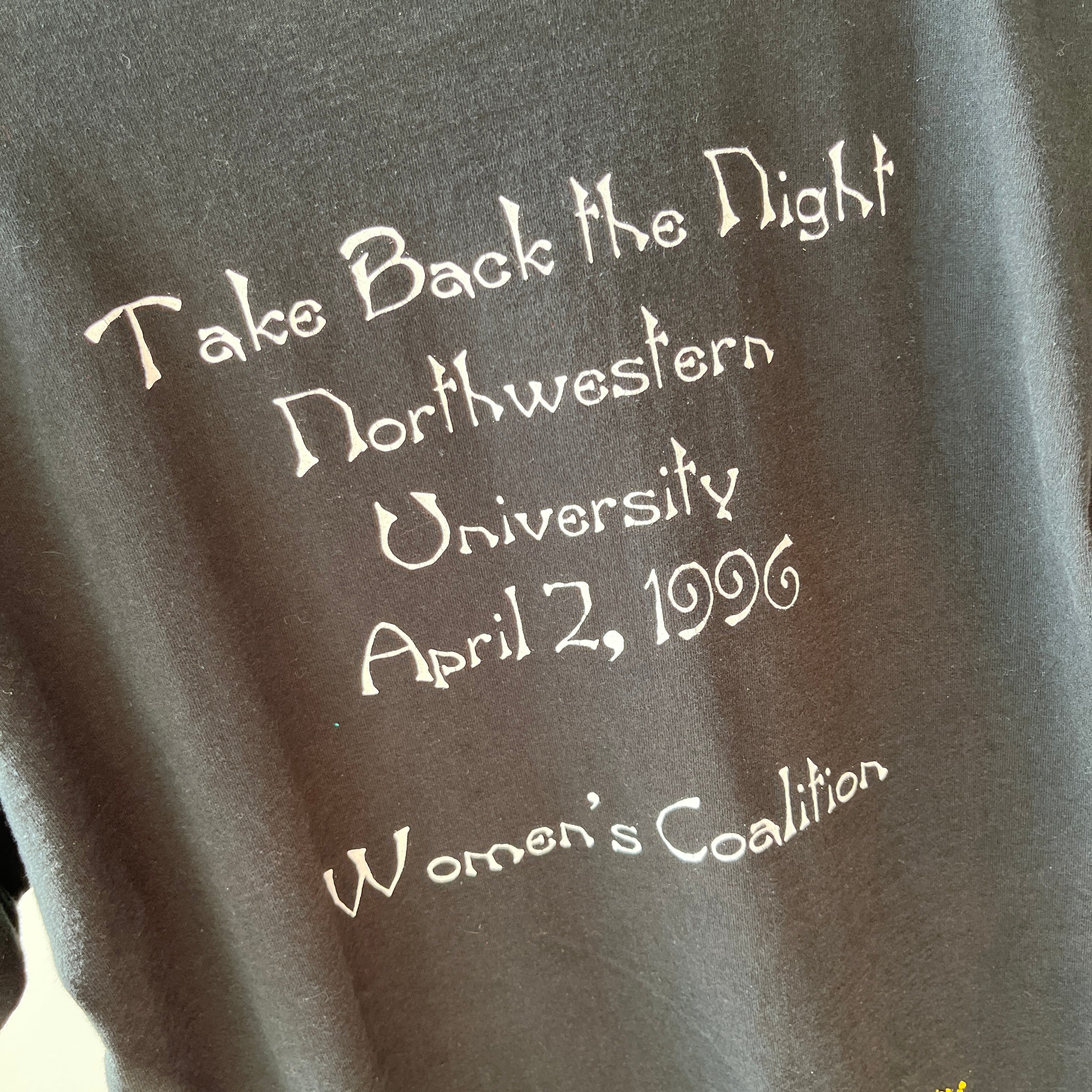 1996 Northwestern University Women's Coalition - Stop The Violence T-Shirt