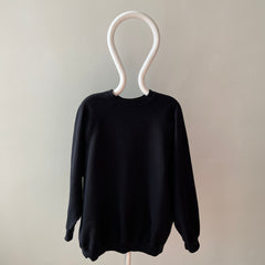 1990s Blank 3XL Black Sweatshirt - Great Fit