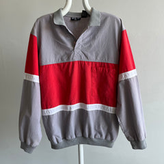 1980s Color Block Lightweight (Sweat?) Shirt