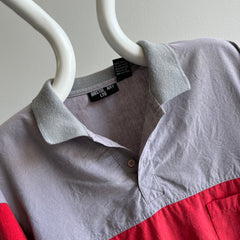 1980s Color Block Lightweight (Sweat?) Shirt