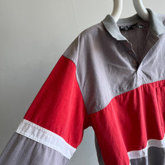 1980s Color Block Lightweight (Sweat?) Shirt