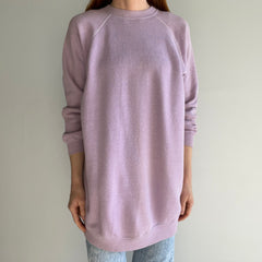 1970/80s Lilac Extra Long Sportswear Sweatshirt - SO. SOFT.