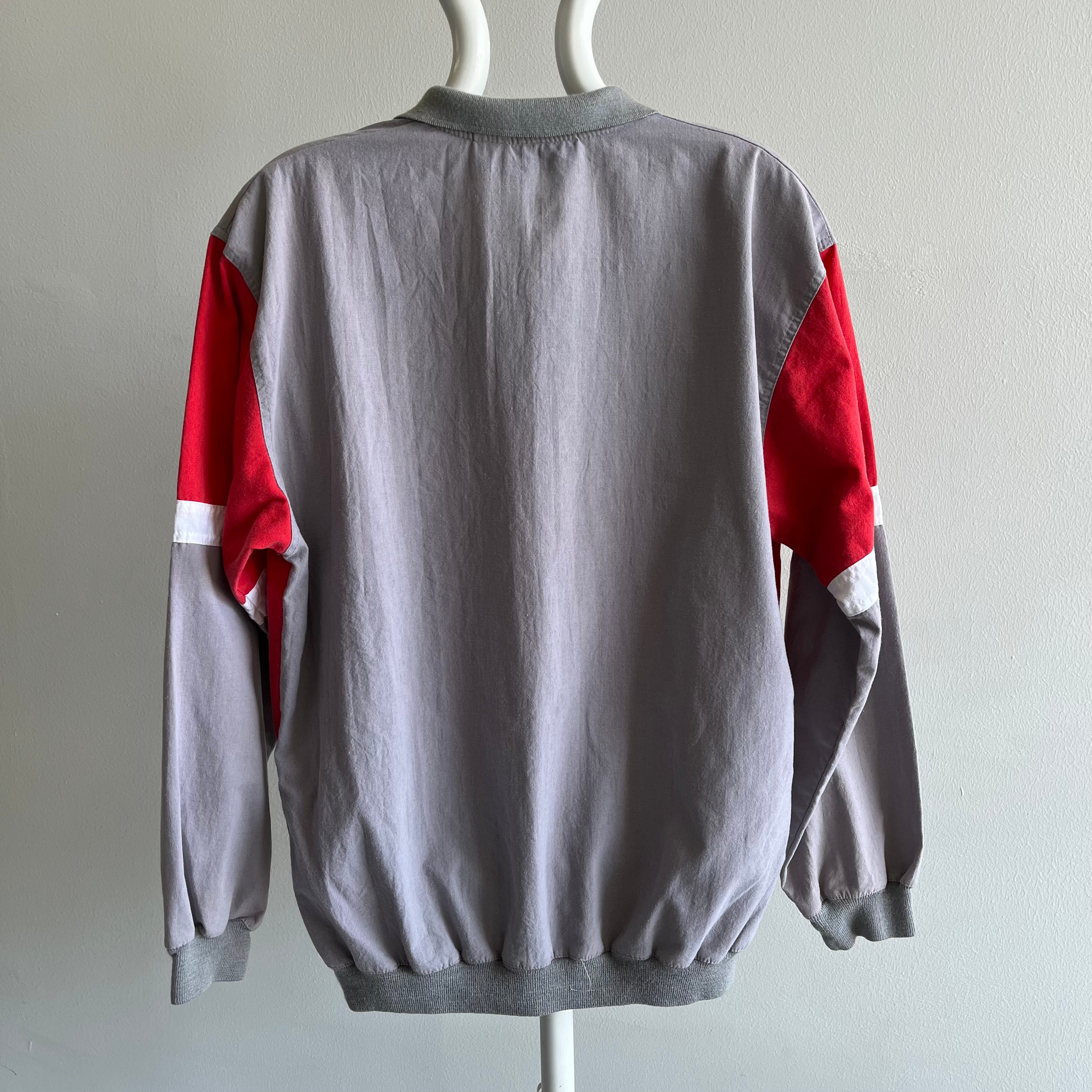 1980s Color Block Lightweight (Sweat?) Shirt