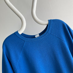 1980s Super Soft Larger Blue Warm Up Sweatshirt