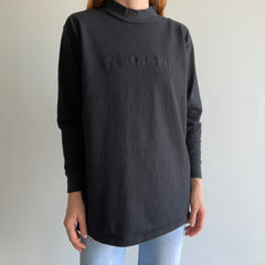 1980s Nantucket Mock Neck Long Sleeve T-Shirt - Cotton