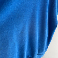 1980s Super Soft Larger Blue Warm Up Sweatshirt