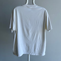 1990s USA Made White to Ecru From Age Olympic Cotton T-Shirt