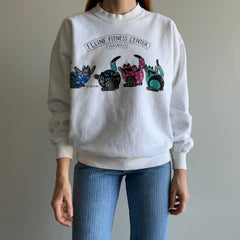 1980/90s Feline Fitness Center - Hawaii Front and Back Sweatshirt by Crazy Shirts