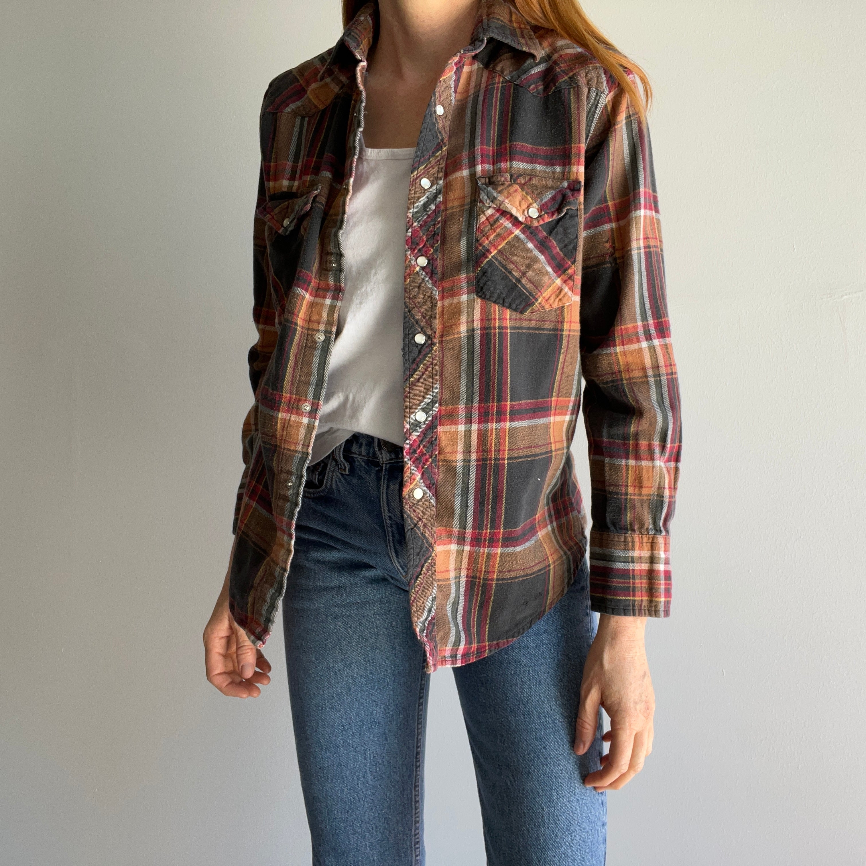 1990s Wrangler Western Cowboy Flannel