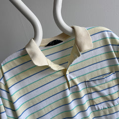 1980s Striped Polo Shirt