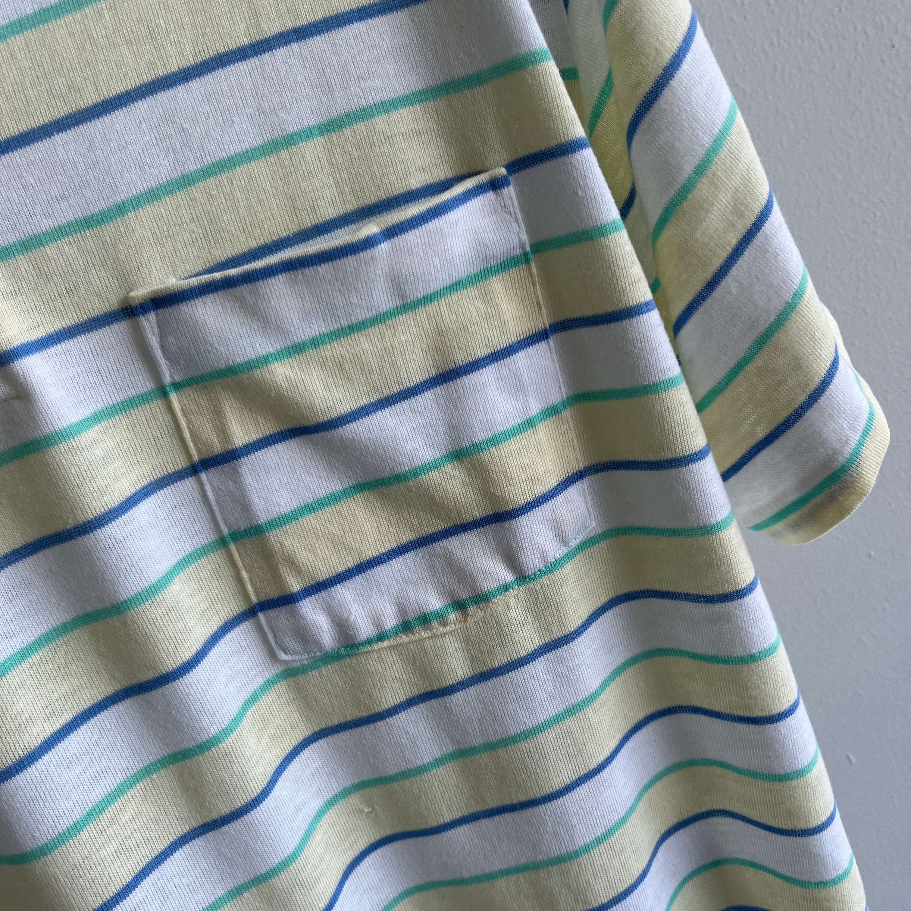 1980s Striped Polo Shirt