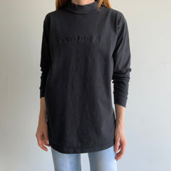 1980s Nantucket Mock Neck Long Sleeve T-Shirt - Cotton