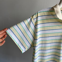 1980s Striped Polo Shirt